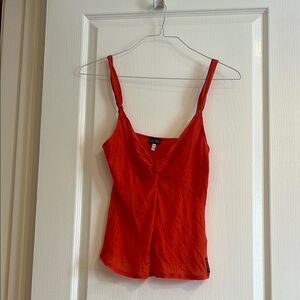 Armani Jeans Coral Fitted Tank Top